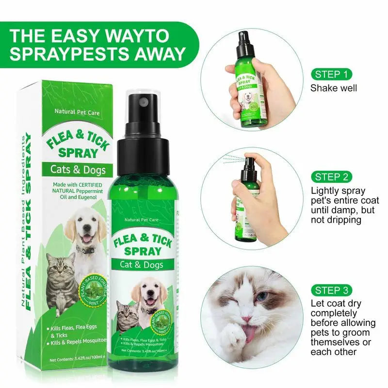 Pet Spray Fleas Tick And Mosquitoes Spray For Dogs Cats And Home Fleas Removal For Dogs And Home Fleas Soothing Spray