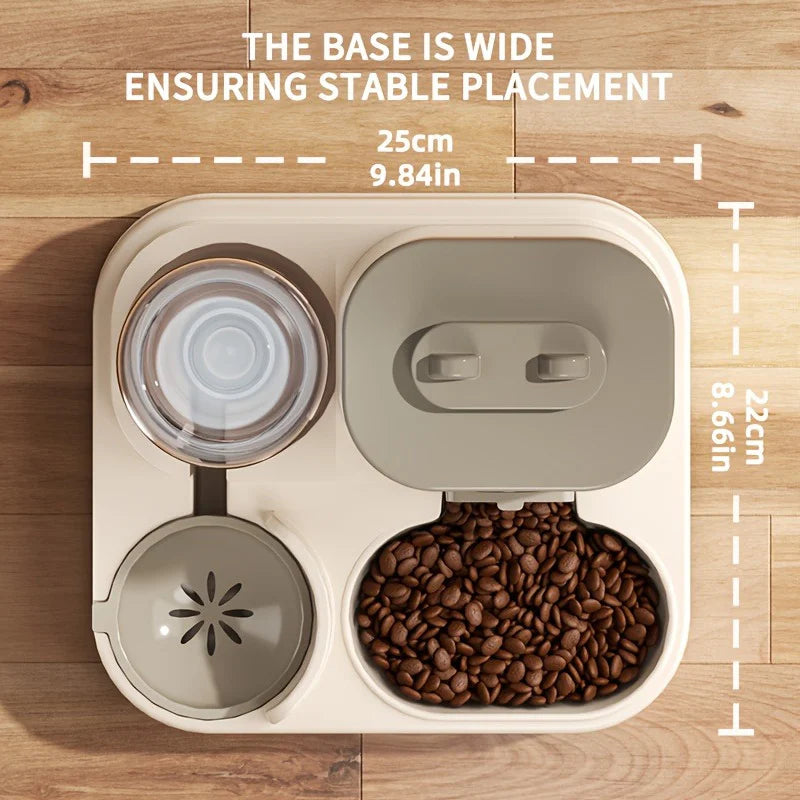 Automatic Cat And Dog Feeding And Water Dispenser Set, Pet Water Dispenser And Dog Food Storage Device,Pet Supplies