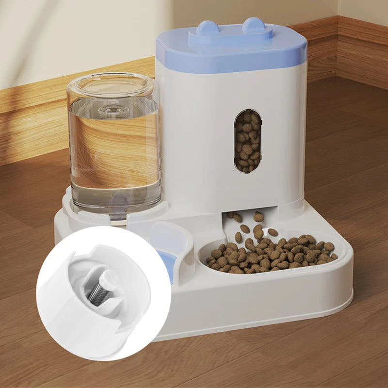 Automatic Cat And Dog Feeding And Water Dispenser Set, Pet Water Dispenser And Dog Food Storage Device,Pet Supplies