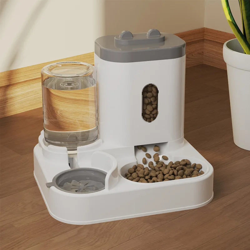 Automatic Cat And Dog Feeding And Water Dispenser Set, Pet Water Dispenser And Dog Food Storage Device,Pet Supplies