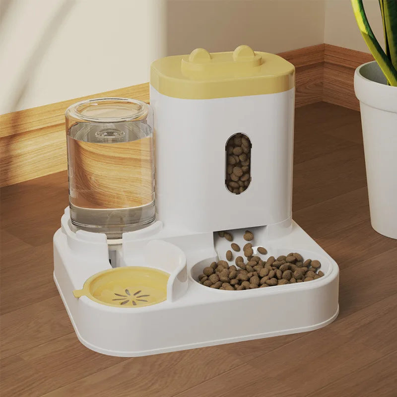 Automatic Cat And Dog Feeding And Water Dispenser Set, Pet Water Dispenser And Dog Food Storage Device,Pet Supplies