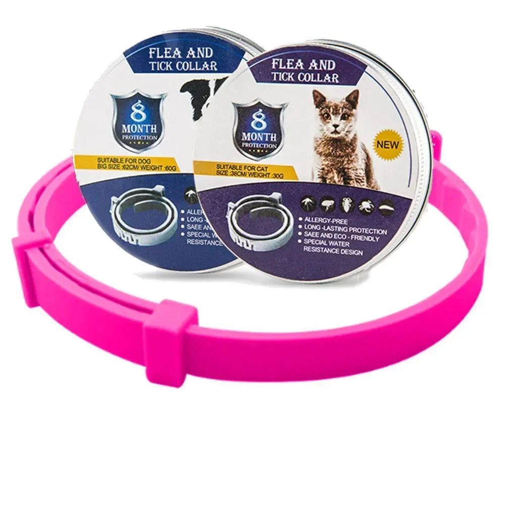8-Month Flea Tick Mosquito Collar for Dogs Cats Long Lasting Pet Protection