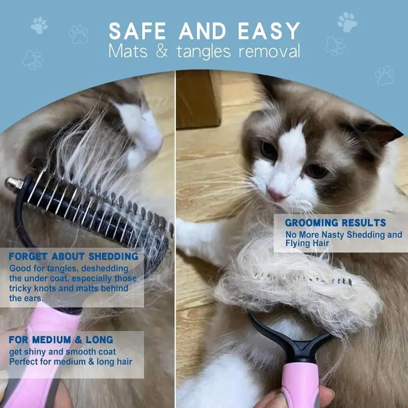 New Dog Brush Pet Dog Hair Remover Cat Comb Grooming And Care Brush For Matted Long Hair and Short Hair Curly Dog Supplies Pet