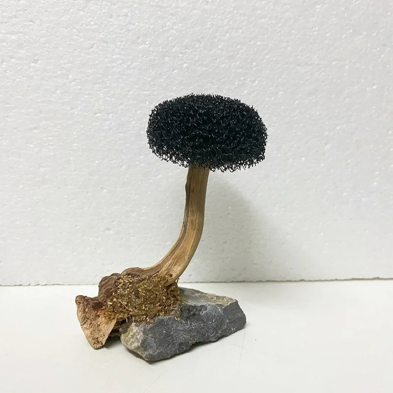 Fish Tank Plant Moss Tree Landscaping Decoration Wood Plant Root Driftwood Aquatic Plants Grass Aquarium Accessories (No Moss)
