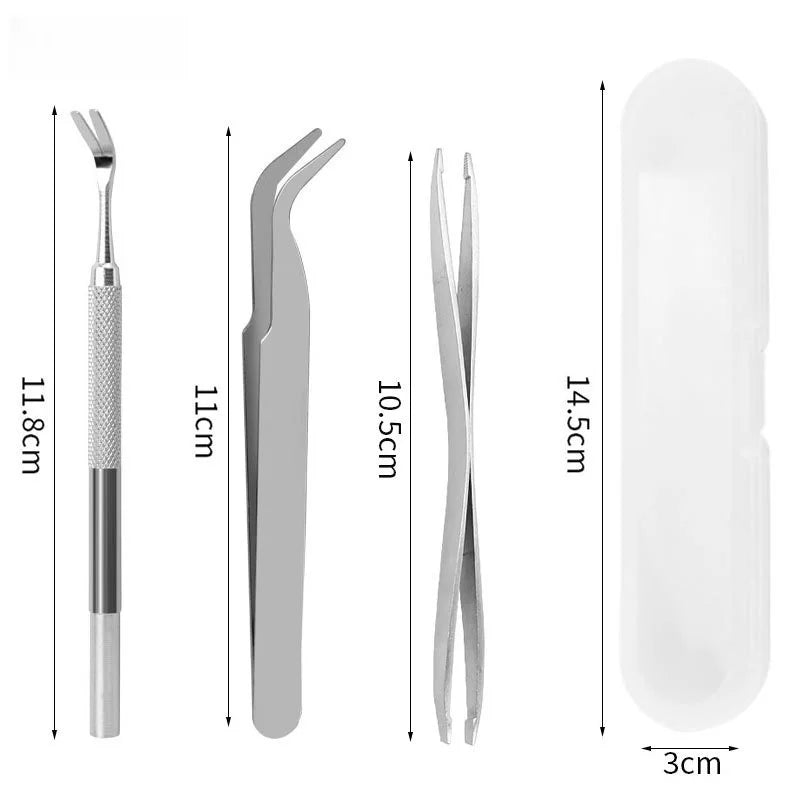 1Set Tick Removal Tool Professional Tick Removal Tweezers Used for Removing Human and Pet Lice Clamps Flea and Tick Removal Tool