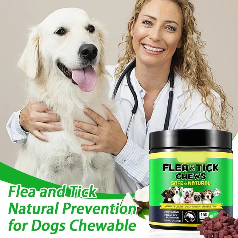 Dog Flea Pill Puppy Supplement For Gnat Multifunctional Chewable Quick Facting Flea and Tick Natural Prevention
