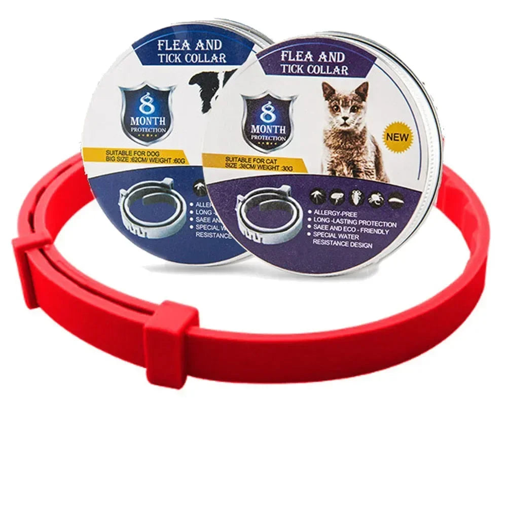 8-Month Flea Tick Mosquito Collar for Dogs Cats Long Lasting Pet Protection