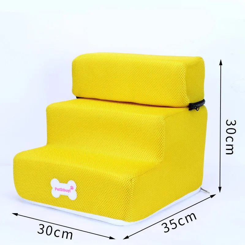 Hot Dog House Dog Stairs Pet 3 Steps Stairs for Small Dog Cat Pet Ramp Ladder Anti-slip Removable Dogs Bed Stairs Pet Supplies