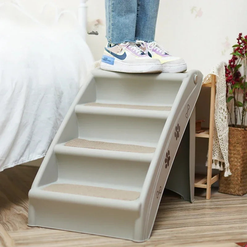 Folding Pet Stairs for Small and Medium Dogs Non-Slip Climbing Steps Easy Access Ramp for Pets Safe and Convenient Indoor