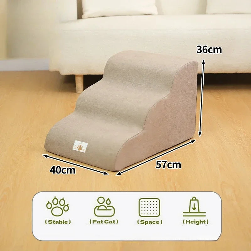 Ramp Stairs Dog Cat Pet Step Stair Ladder Memory Foam Sponge Sofa Removable and Washable Training Pet Ramp Stairs Pet Supplies