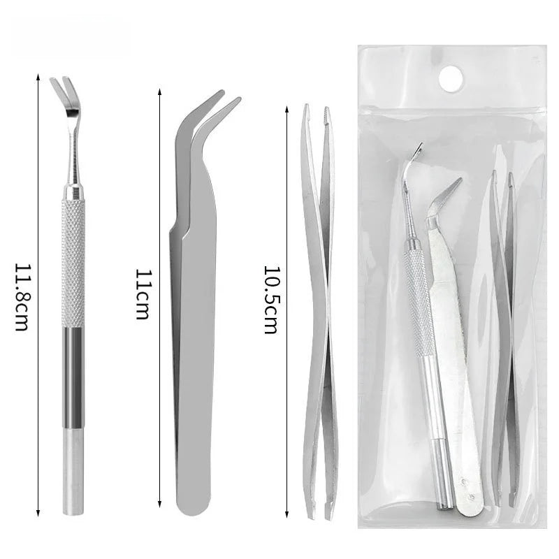 1Set Tick Removal Tool Professional Tick Removal Tweezers Used for Removing Human and Pet Lice Clamps Flea and Tick Removal Tool