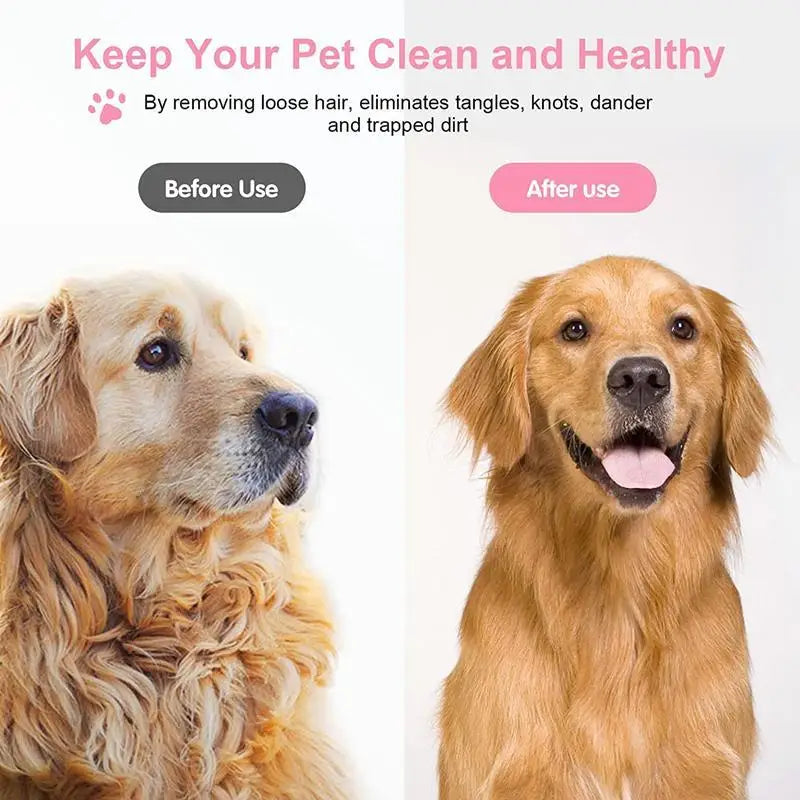 New Dog Brush Pet Dog Hair Remover Cat Comb Grooming And Care Brush For Matted Long Hair and Short Hair Curly Dog Supplies Pet
