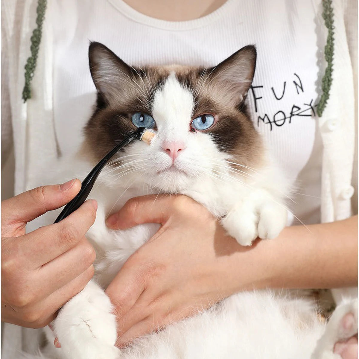 Anti-Static Pet Tear Brush Cat Grooming Tool Brown Hair Removal Eye Protection for Cats And Dogs Pet Care Supplies