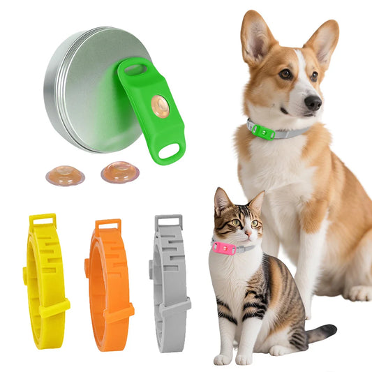 Pet Flea Collar Natural Anti-Flea & Tick Pendant Oils for Dogs & Cats Collar Pet Supplies with Essential Oils to Repel Pests