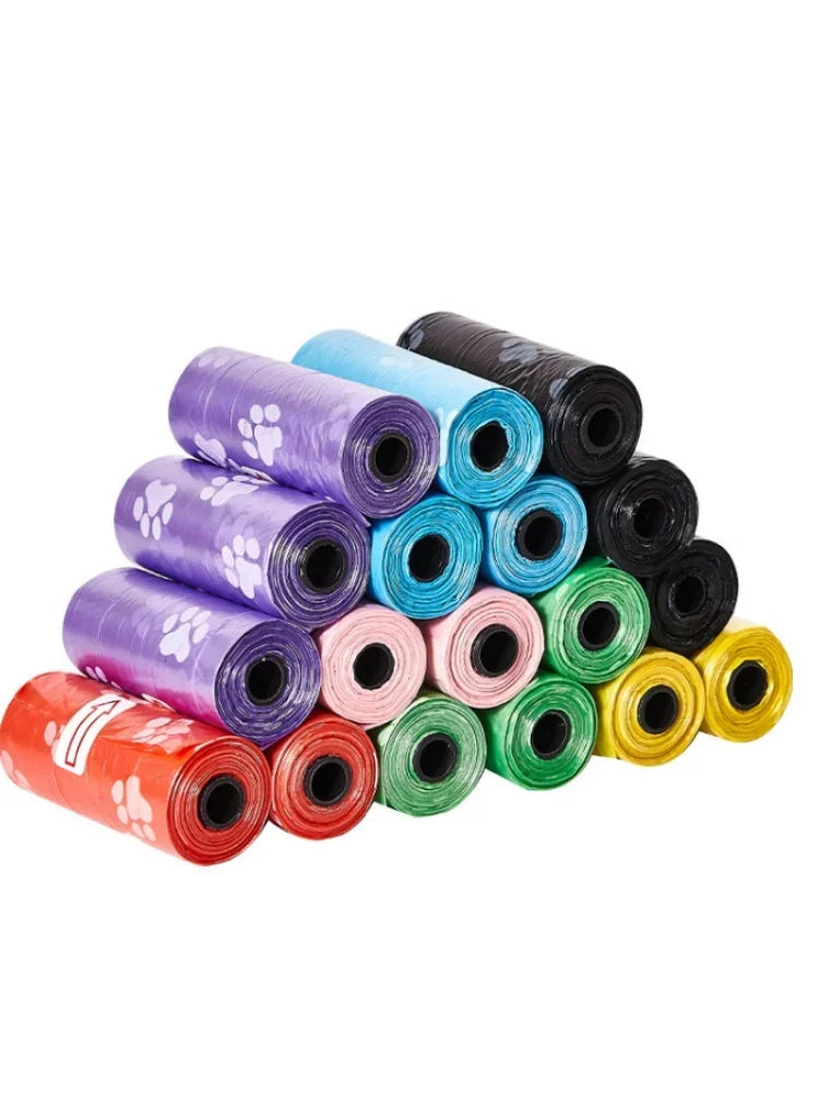 Litter Outdoor Home Clean Pet Poop Bag Solid Color Printed Pet Garbage Bag Clean Poop Bag Dog Walking Portable Poop Bag For Dogs