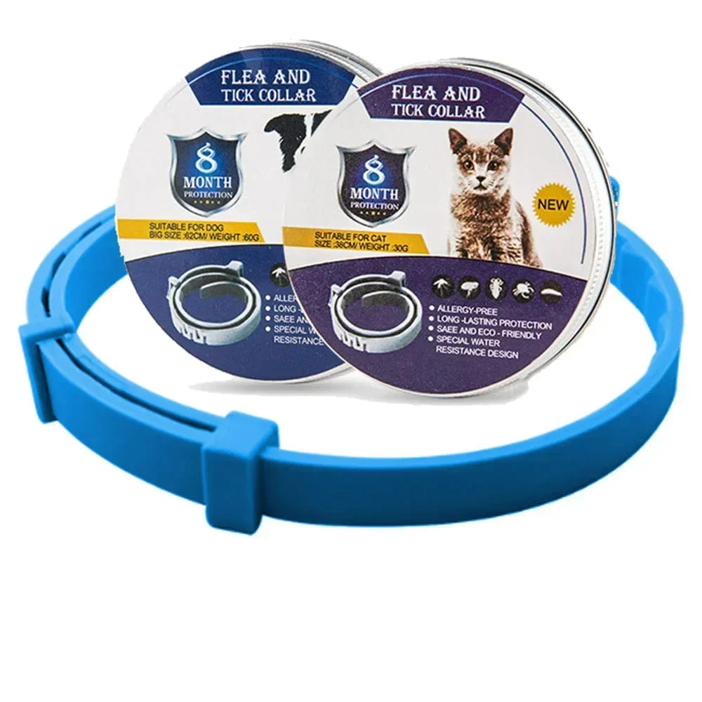 8-Month Flea Tick Mosquito Collar for Dogs Cats Long Lasting Pet Protection