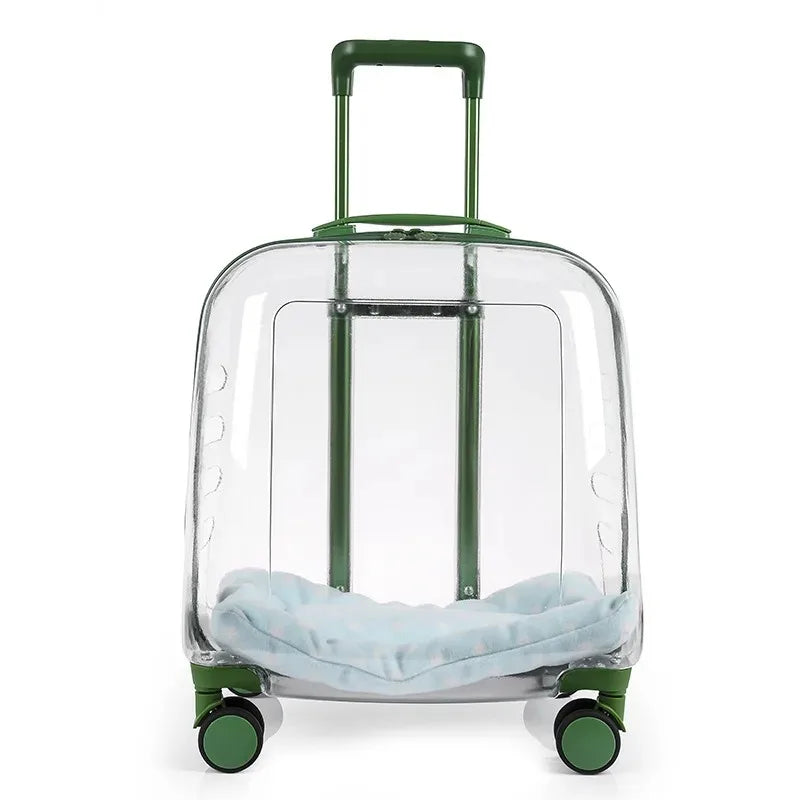 Cats Carrier Pet Backpacks PC Material Travel Stroller Bags Pet Shop Transparent Transportation Products on Wheels Accessories