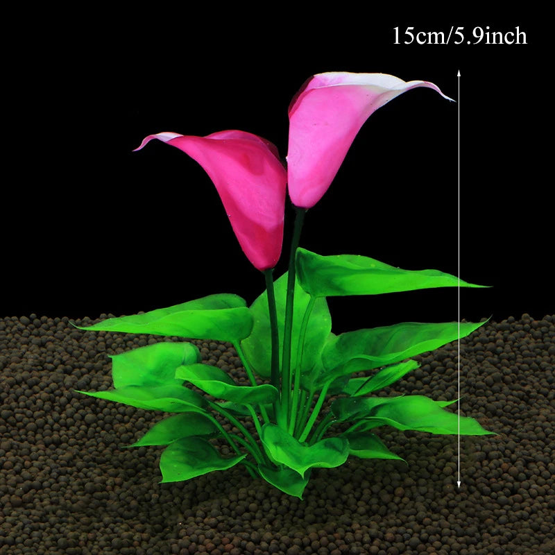 Artificial Aquarium Plants Fish Tank Aquarium Decorations Plastic Underwater Water Grass Aquatic Water Weeds Viewing Decor