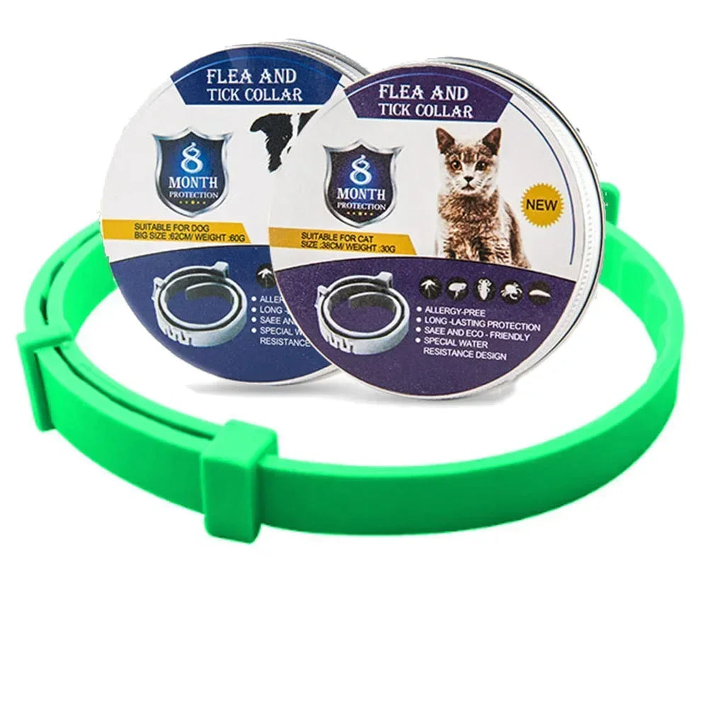 8-Month Flea Tick Mosquito Collar for Dogs Cats Long Lasting Pet Protection