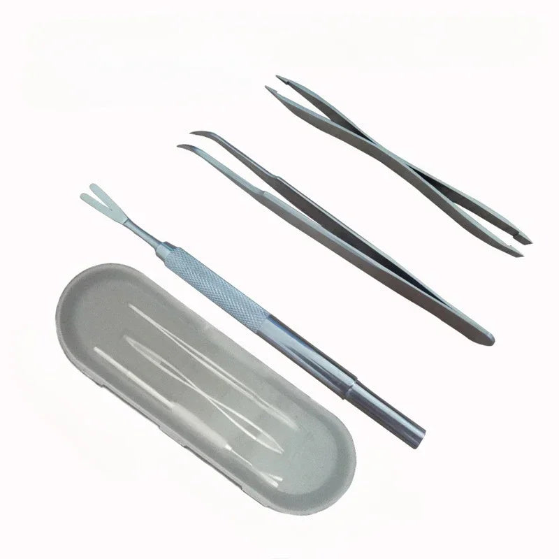 Quality Stainless Steel Pet Flea Remover Tool Scratching Hook Tweezers Clips Set Cat Dog Tick Removal Tool Pet Grooming Supplies