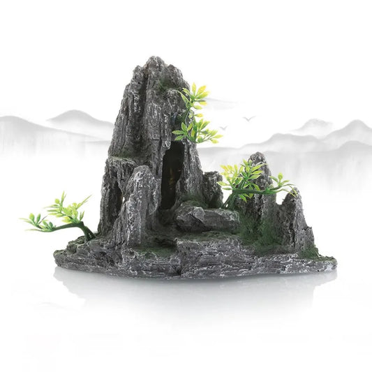 Decorative Rocks Fish Tank Decoration Simulation Rockery Decorative Rocks Landscape for Aquarium Decor Ornaments Resin Rockery