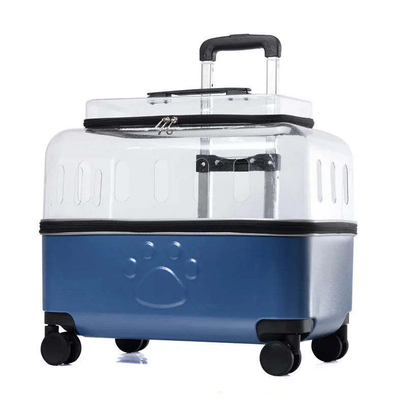 Cats Carrier Pet Backpacks PC Material Travel Stroller Bags Pet Shop Transparent Transportation Products on Wheels Accessories