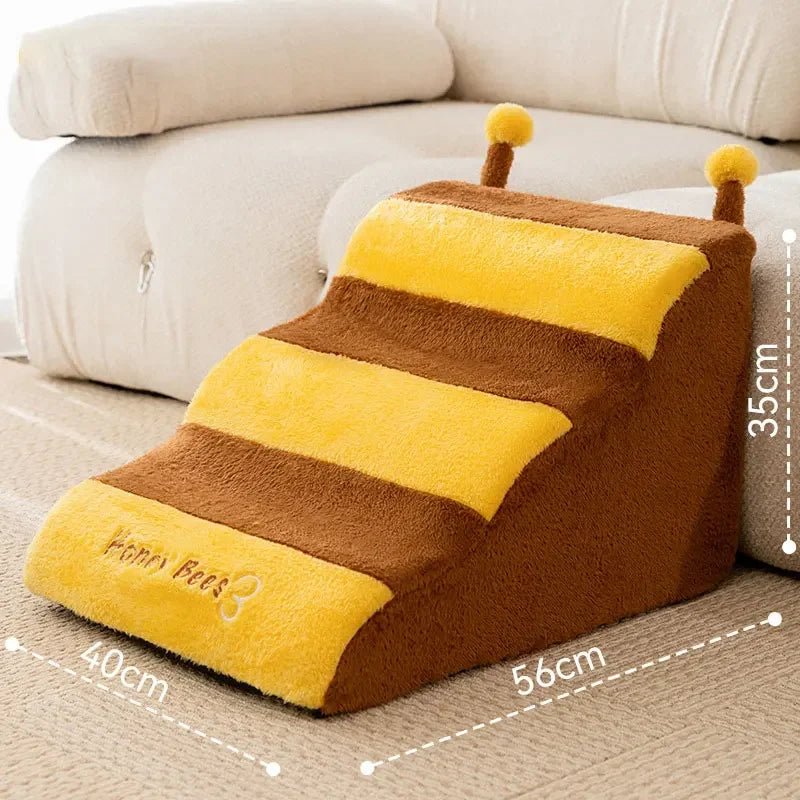 Dog House Dog Stairs Pet 2/3 Steps Stairs for Small Dog Cat Pet Ramp Ladder Anti-slip Removable Dogs Bed Stairs Pet Supplies