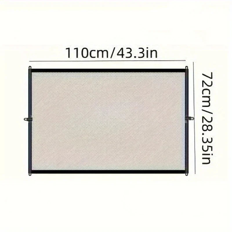 Portable pet safety door: Durable nylon barrier suitable for stairs and balconies - no drilling required pet gate