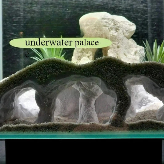 Fish Tank Underground Cave for Fish Shrimp Reptile Shelter Hiding Houses, Landscaping Ornaments 3D Printing Aqaurium Decorations