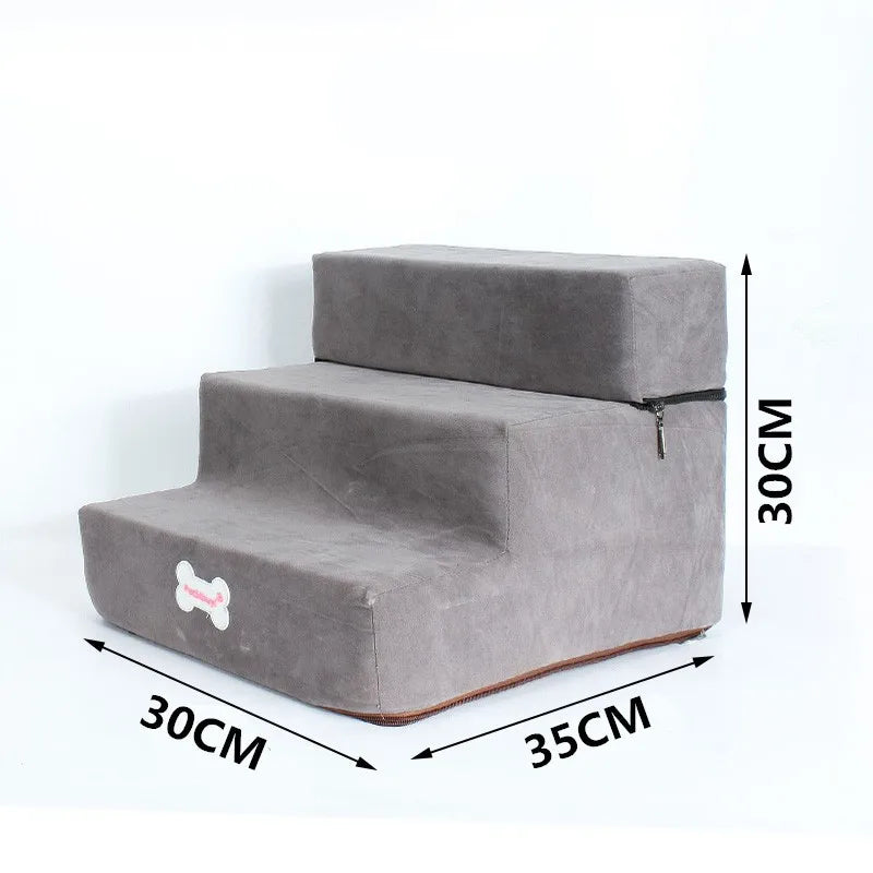 Hot Dog House Dog Stairs Pet 3 Steps Stairs for Small Dog Cat Pet Ramp Ladder Anti-slip Removable Dogs Bed Stairs Pet Supplies