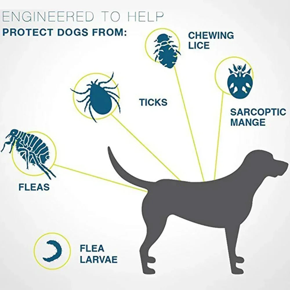 8-Month Flea Tick Mosquito Collar for Dogs Cats Long Lasting Pet Protection
