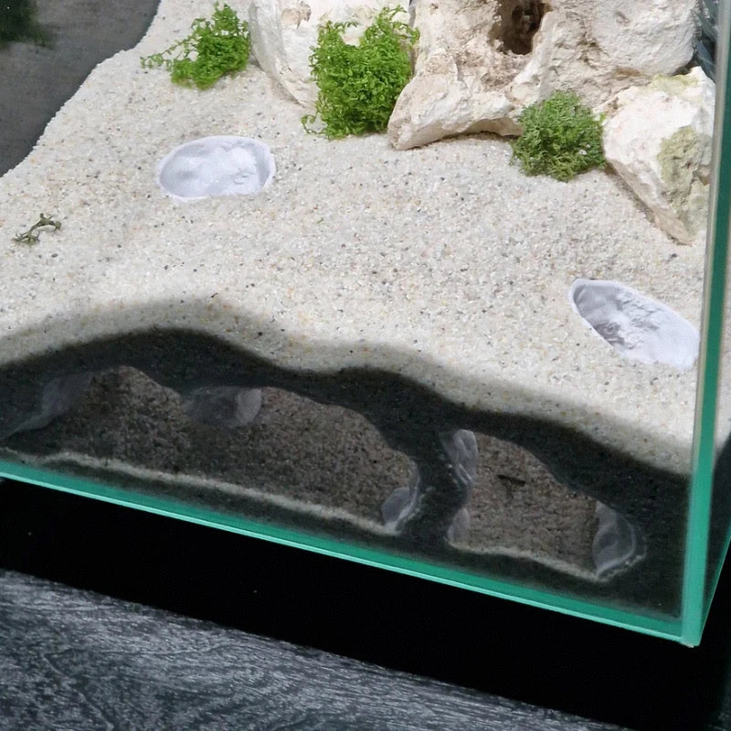 Fish Tank Underground Cave for Fish Shrimp Reptile Shelter Hiding Houses, Landscaping Ornaments 3D Printing Aqaurium Decorations