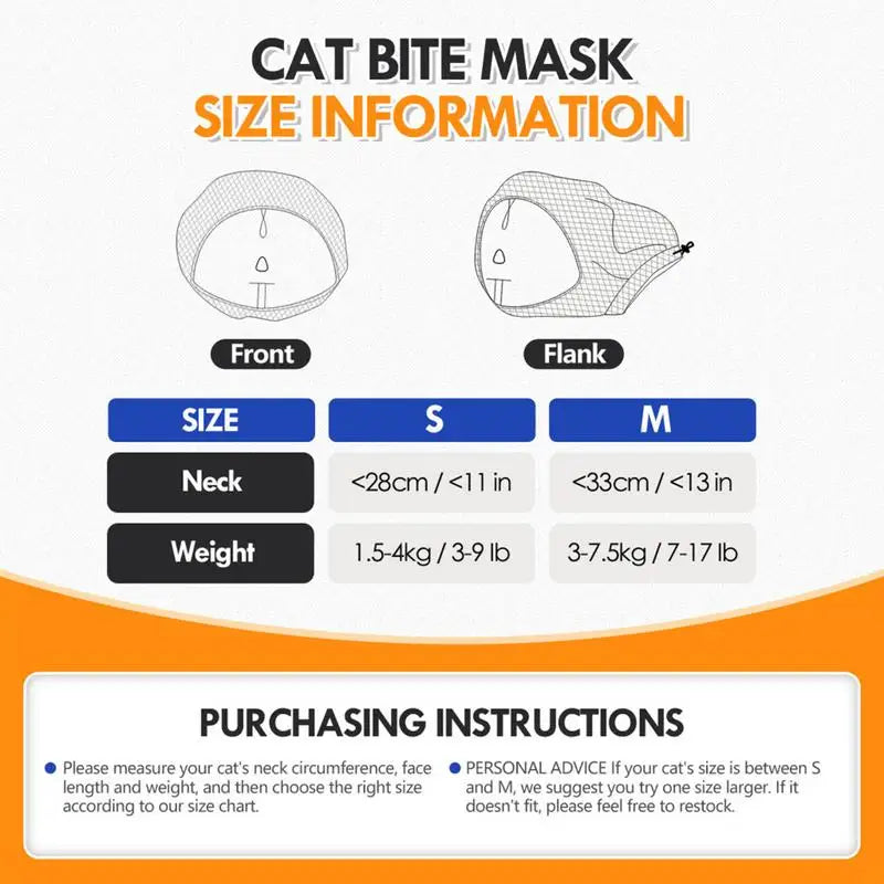 Cat Anti Bite Muzzles Breathable Cat Travel Tools Bath Grooming Supplies Adjustable Kitten Muzzles Anti Scratch Pet Supplies