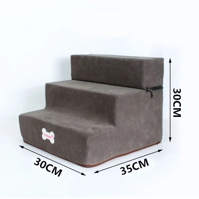 Hot Dog House Dog Stairs Pet 3 Steps Stairs for Small Dog Cat Pet Ramp Ladder Anti-slip Removable Dogs Bed Stairs Pet Supplies
