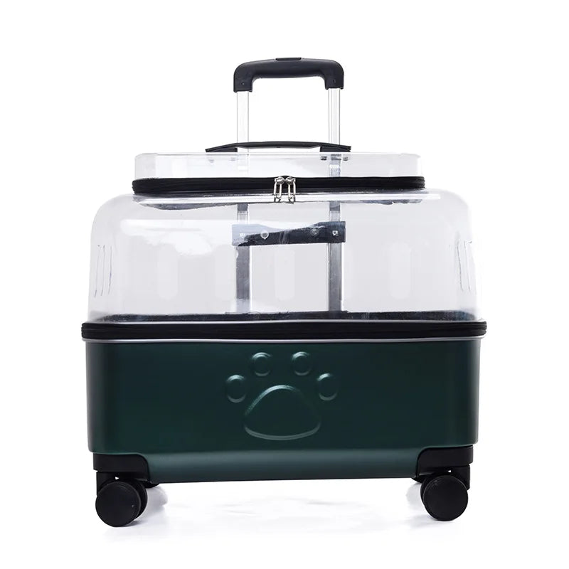 Cats Carrier Pet Backpacks PC Material Travel Stroller Bags Pet Shop Transparent Transportation Products on Wheels Accessories