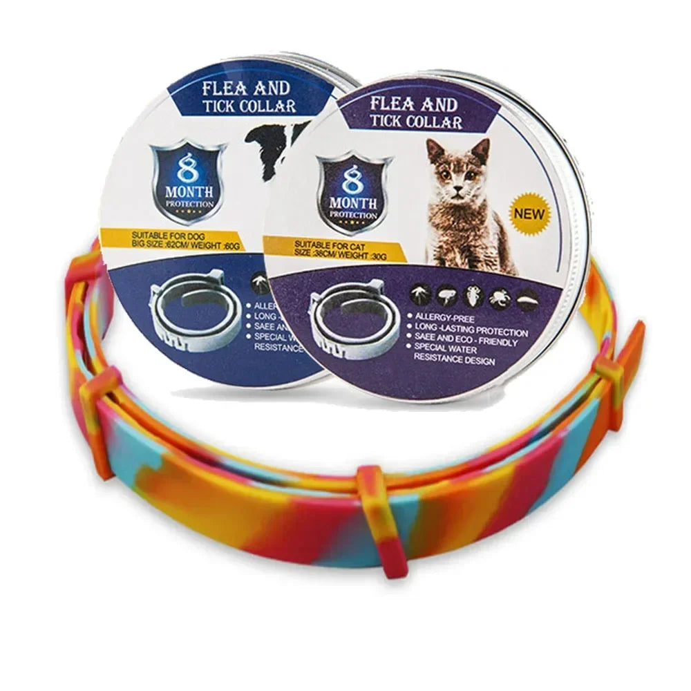 8-Month Flea Tick Mosquito Collar for Dogs Cats Long Lasting Pet Protection