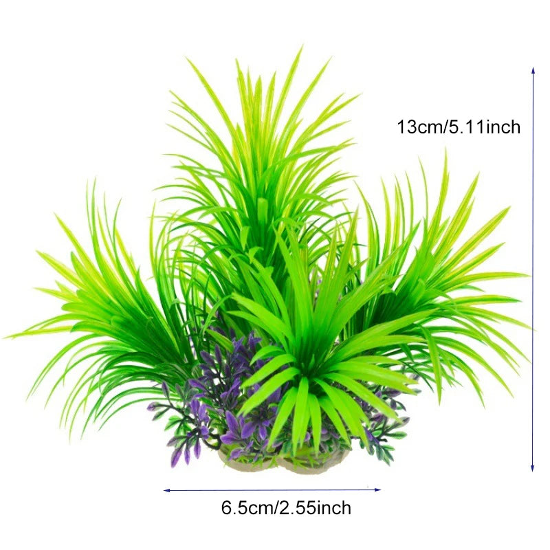 Artificial Aquarium Plants Fish Tank Aquarium Decorations Plastic Underwater Water Grass Aquatic Water Weeds Viewing Decor
