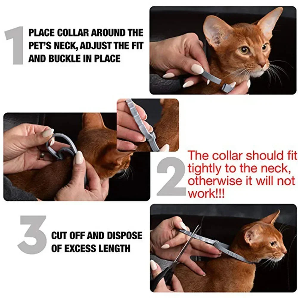 8-Month Flea Tick Mosquito Collar for Dogs Cats Long Lasting Pet Protection