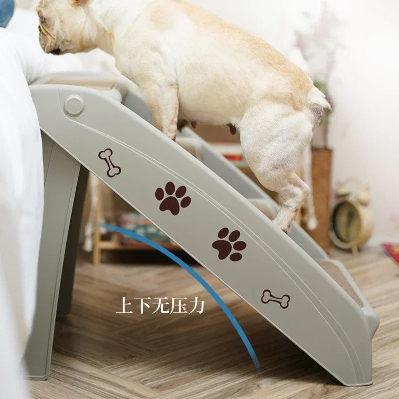 Folding Pet Stairs for Small and Medium Dogs Non-Slip Climbing Steps Easy Access Ramp for Pets Safe and Convenient Indoor