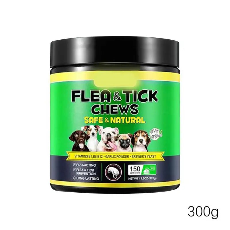 Dog Flea Prevention Pet Gnat Supplement Multifunctional Chewable Quick Facting Flea Prevention Supplement for All Dogs