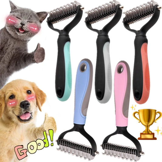 New Dog Brush Pet Dog Hair Remover Cat Comb Grooming And Care Brush For Matted Long Hair and Short Hair Curly Dog Supplies Pet
