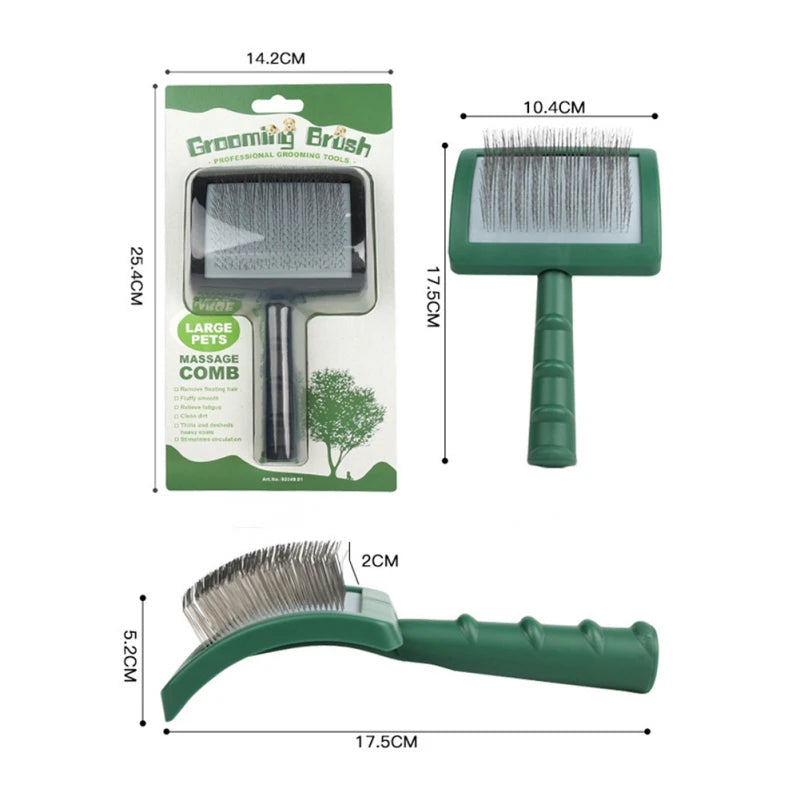 Extra Long Pin Slicker Brush for Large Dog Matted Hair Grooming Wire Brush for Pets Shedding Mats Massage Grooming Brush Tool