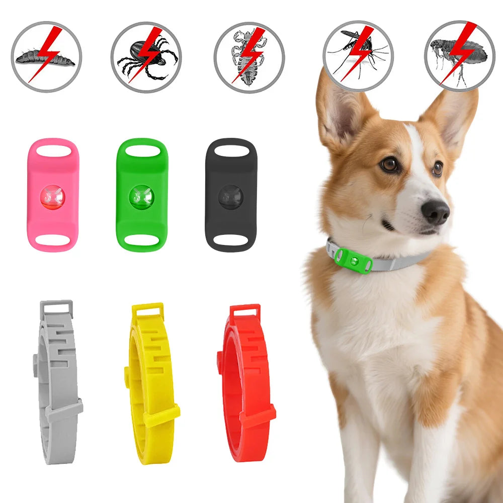 Pet Flea Collar Natural Anti-Flea & Tick Pendant Oils for Dogs & Cats Collar Pet Supplies with Essential Oils to Repel Pests